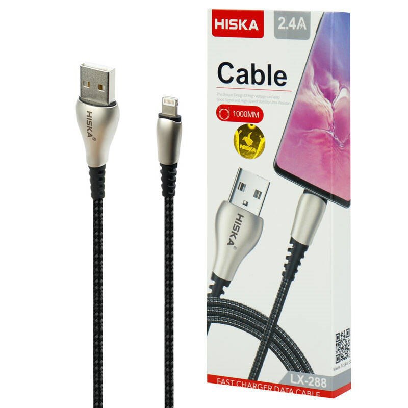 fast-charging-iphone-cable-hiska-lx-288-2-4a-1 کابل آیفون فست شارژ Hiska LX-288
