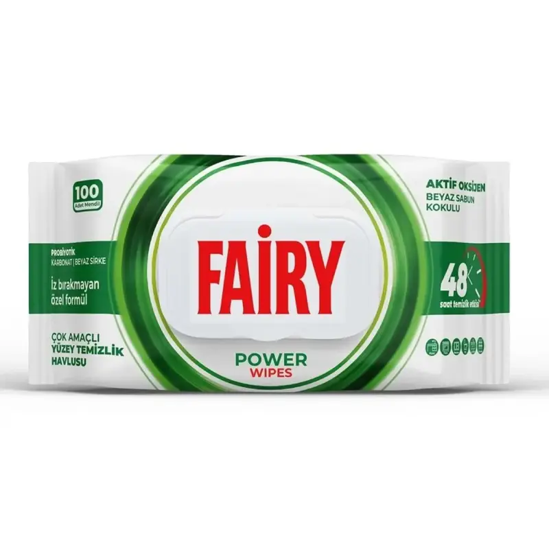 دستمال مرطوب چند منظوره سطوح فیری Fairy مدل Power Wipes