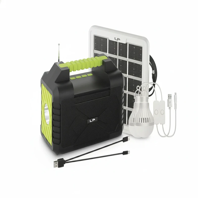 اسپیکر قابل حمل خورشیدی LP‑V77 با چراغ LED و پاوربانک اسپیکر قابل حمل خورشیدی LP‑V77 با چراغ LED و پاوربانک